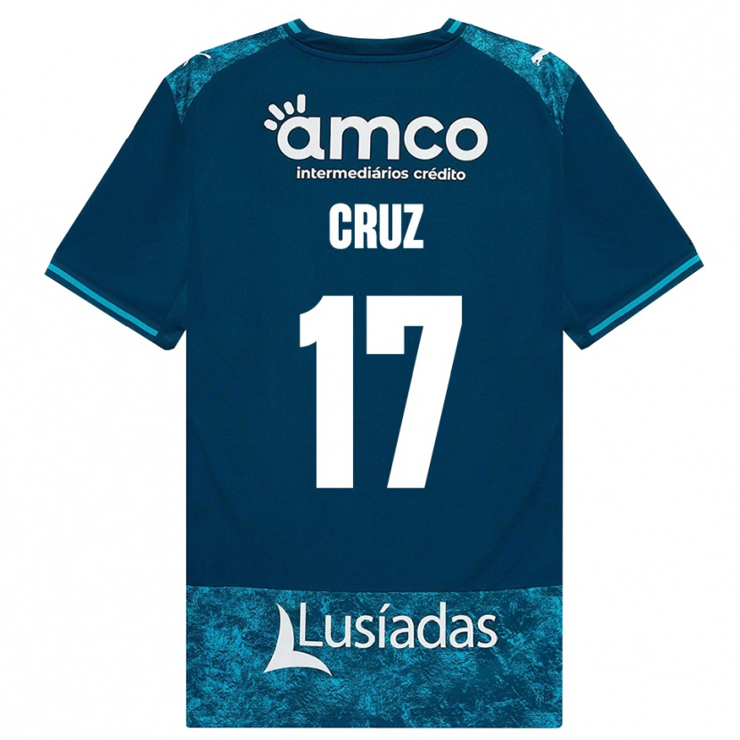 Danxen Dames Salvador Cruz #17 Donkerleigrijs Mediumturquoise Uitshirt Uittenue 2026/27 T-Shirt