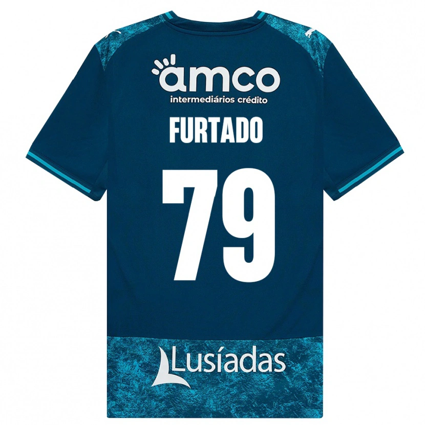 Danxen Dames Rúben Furtado #79 Donkerleigrijs Mediumturquoise Uitshirt Uittenue 2026/27 T-Shirt