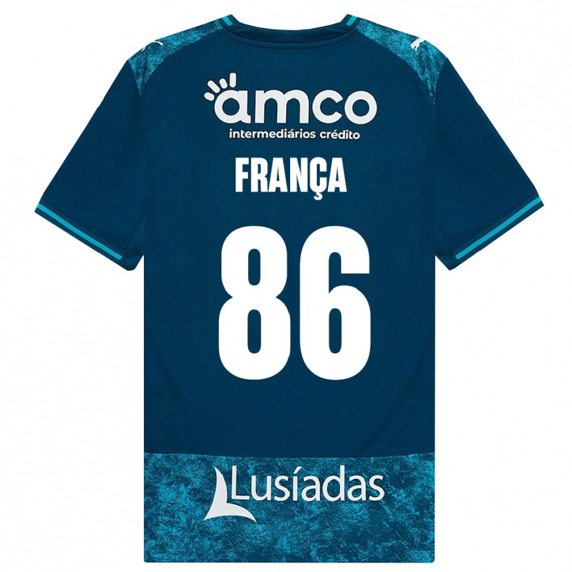 Danxen Dames Francisco França #86 Donkerleigrijs Mediumturquoise Uitshirt Uittenue 2026/27 T-Shirt