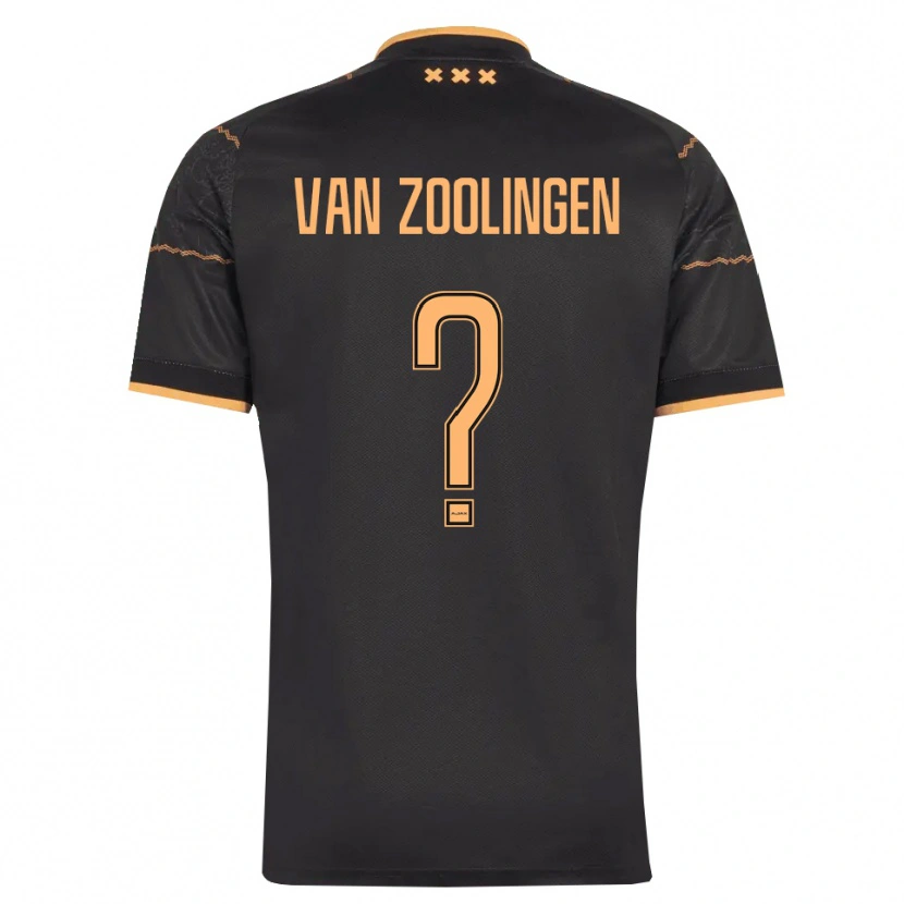Danxen Dames Glenn Van Zoolingen #0 Zwart Oranje Uitshirt Uittenue 2026/27 T-Shirt