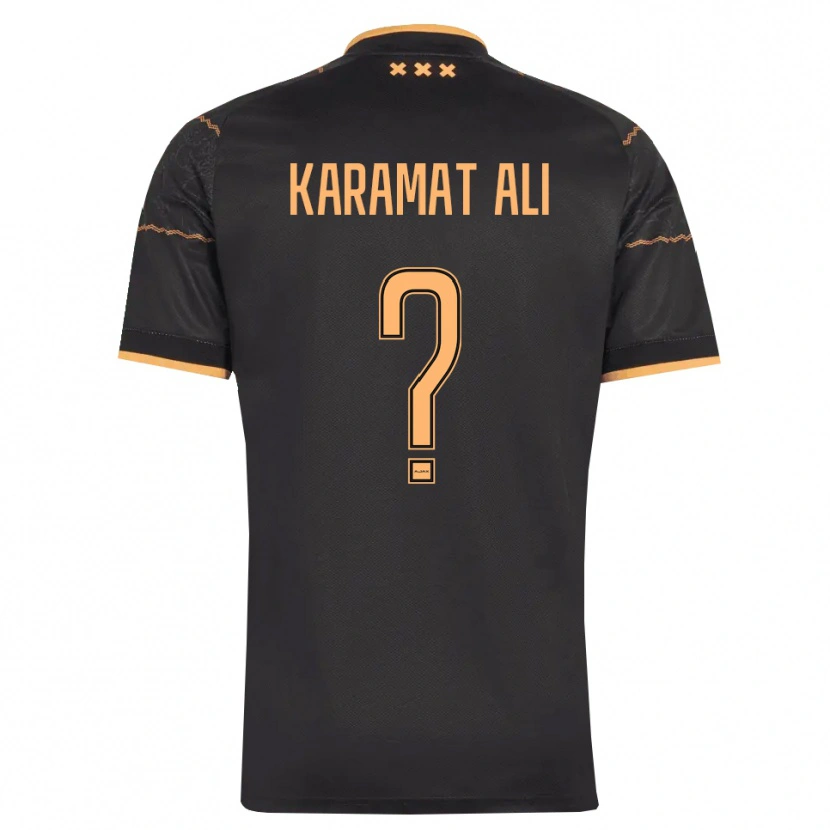 Danxen Dames Yaïr Karamat Ali #0 Zwart Oranje Uitshirt Uittenue 2026/27 T-Shirt