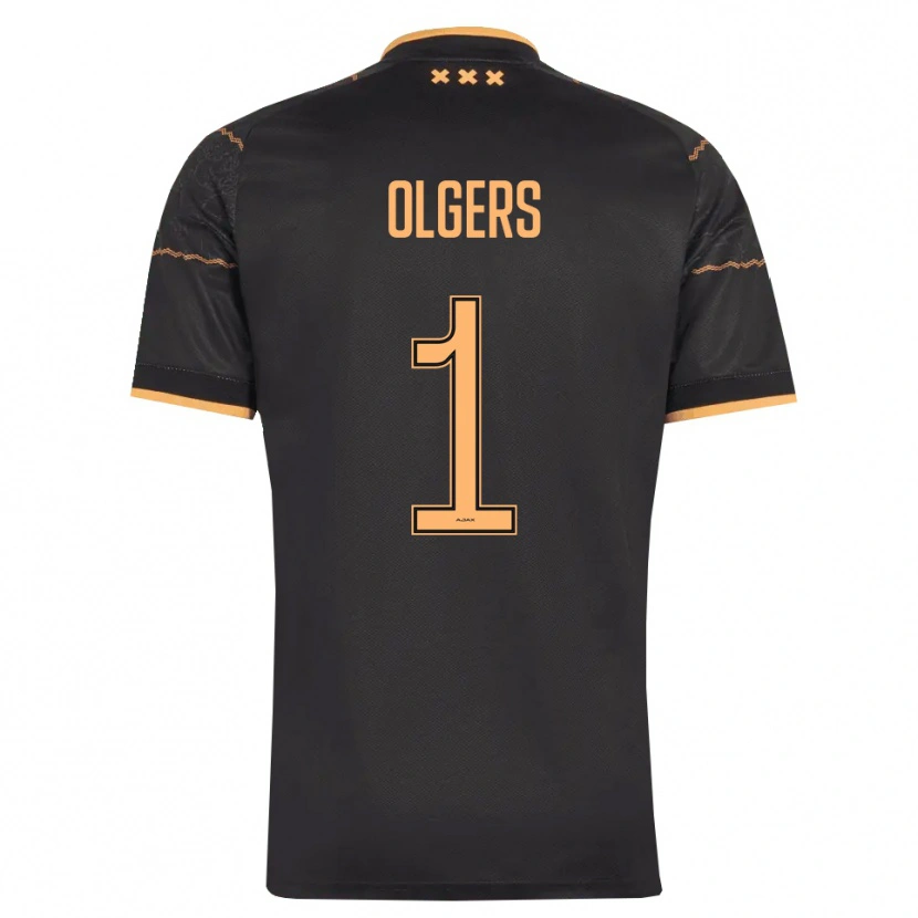 Danxen Dames Guus Olgers #1 Zwart Oranje Uitshirt Uittenue 2026/27 T-Shirt