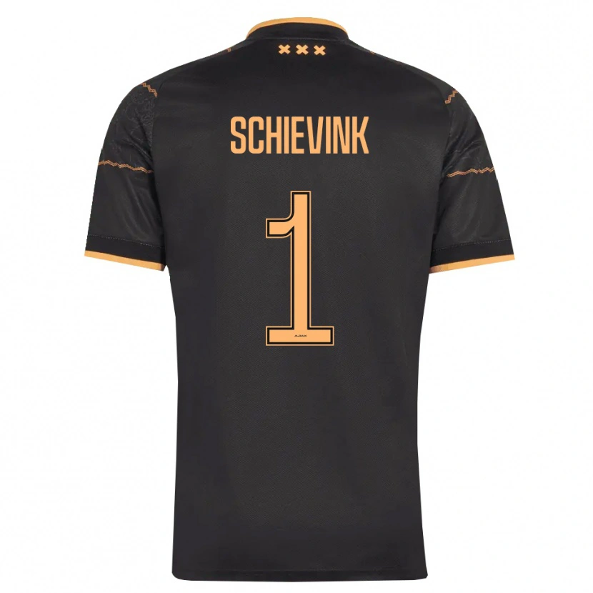 Danxen Dames Floris Schievink #1 Zwart Oranje Uitshirt Uittenue 2026/27 T-Shirt