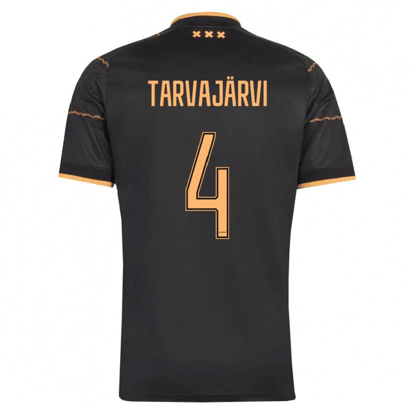 Danxen Dames Niilo Tarvajärvi #4 Zwart Oranje Uitshirt Uittenue 2026/27 T-Shirt