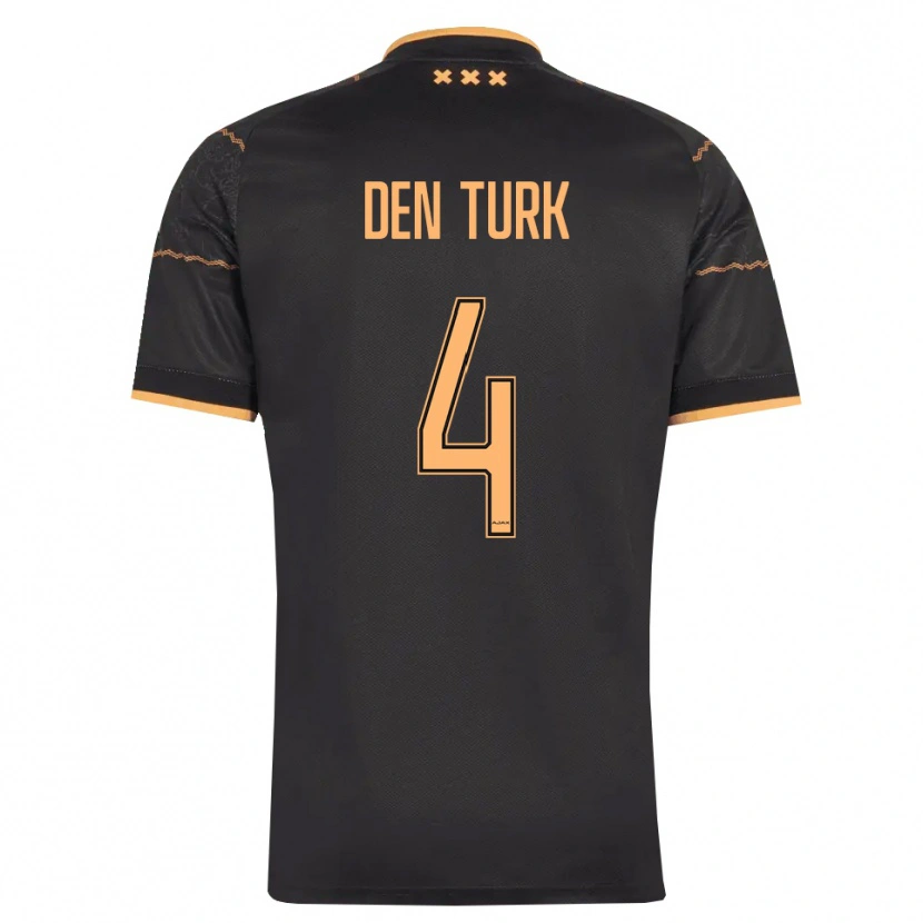 Danxen Dames Deau Den Turk #4 Zwart Oranje Uitshirt Uittenue 2026/27 T-Shirt