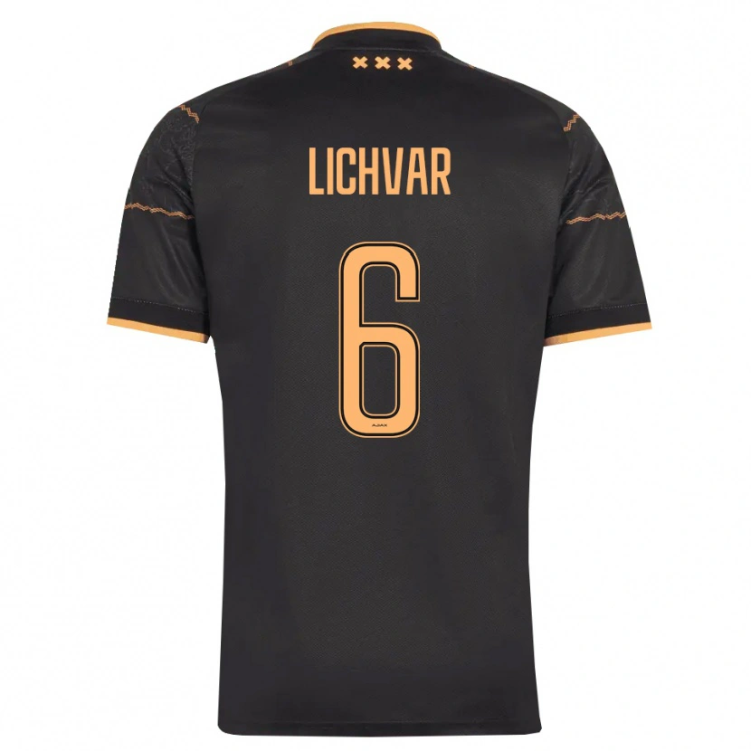 Danxen Dames Roman Lichvar #6 Zwart Oranje Uitshirt Uittenue 2026/27 T-Shirt
