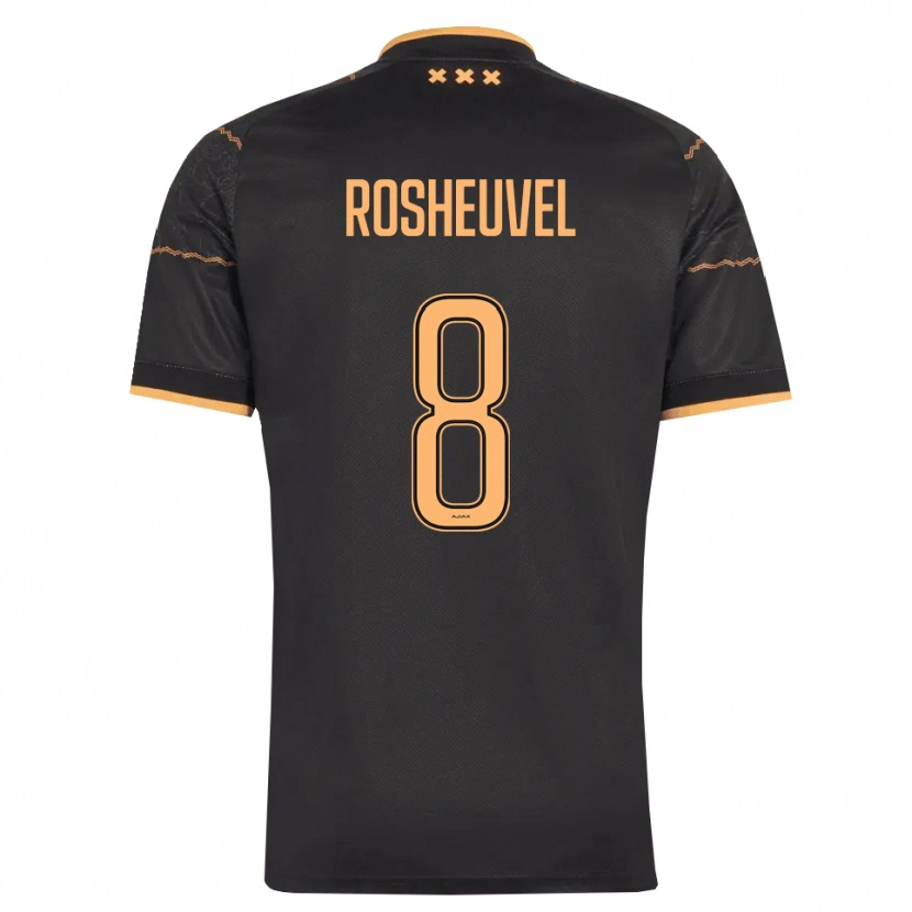Danxen Dames Darren Rosheuvel #8 Zwart Oranje Uitshirt Uittenue 2026/27 T-Shirt