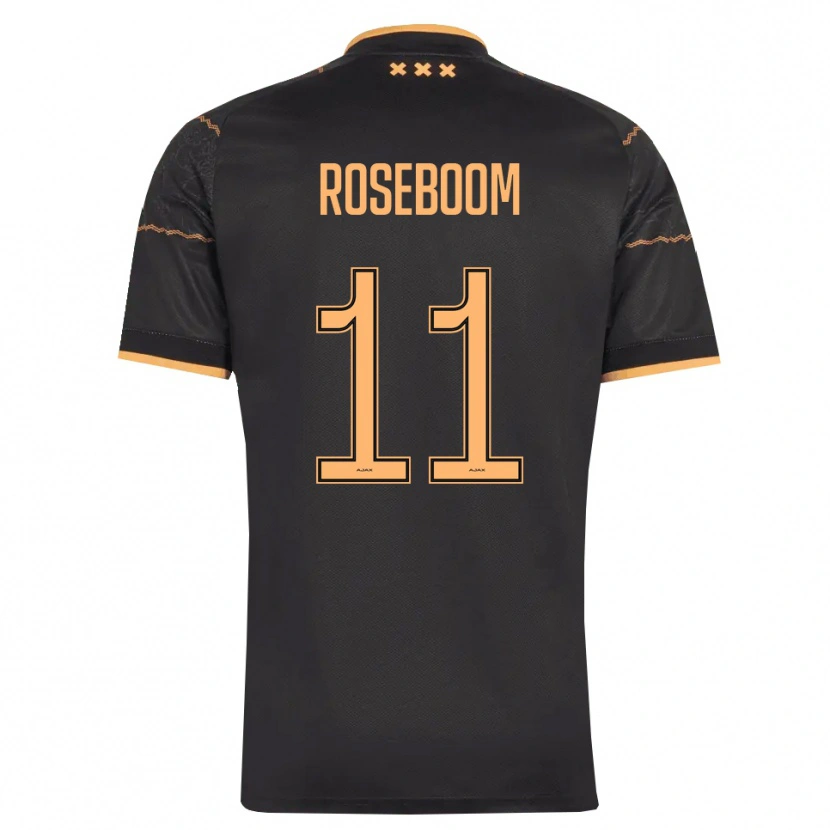 Danxen Dames Youri Roseboom #11 Zwart Oranje Uitshirt Uittenue 2026/27 T-Shirt