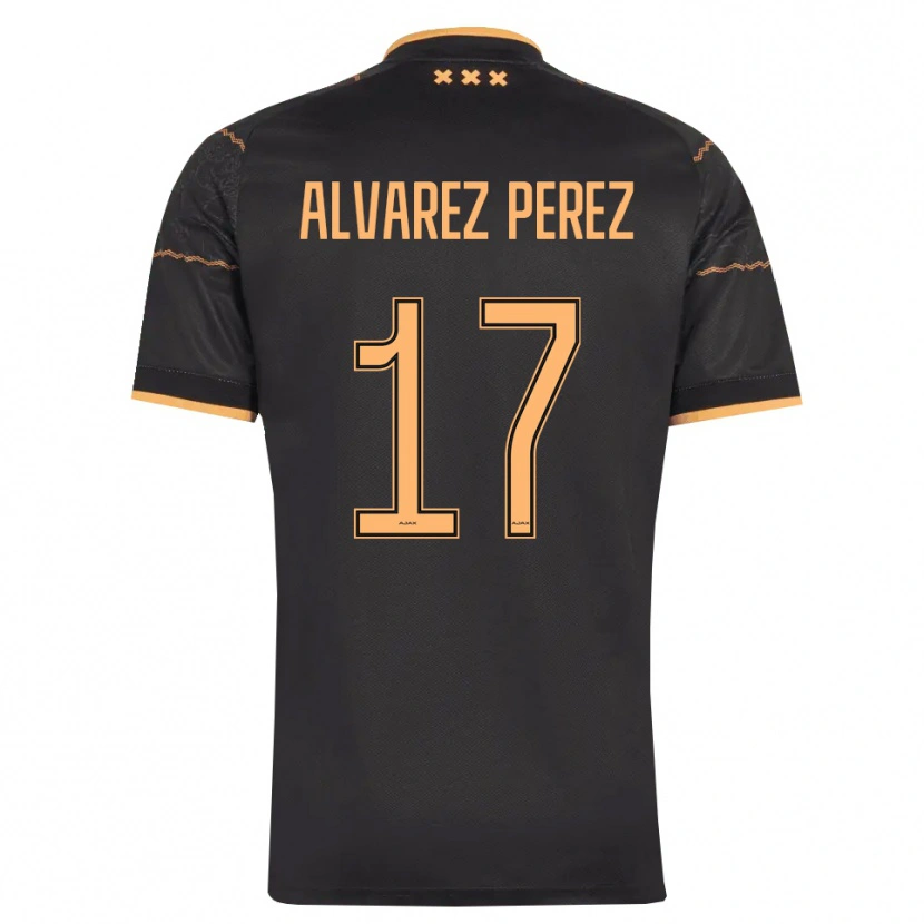 Danxen Dames Marley Álvarez Pérez #17 Zwart Oranje Uitshirt Uittenue 2026/27 T-Shirt