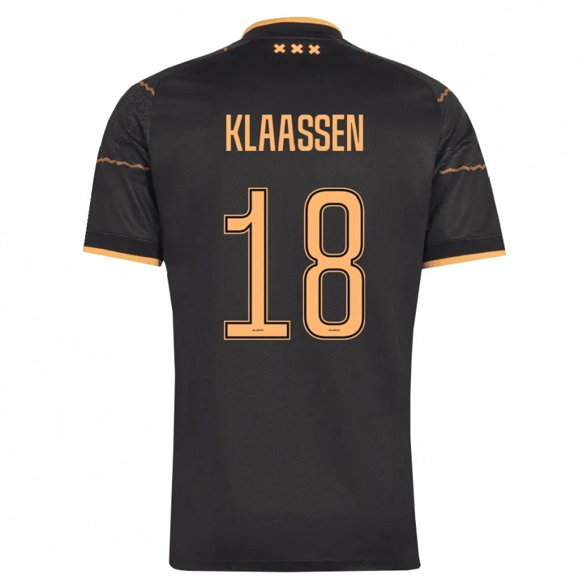 Danxen Dames Davy Klaassen #18 Zwart Oranje Uitshirt Uittenue 2026/27 T-Shirt