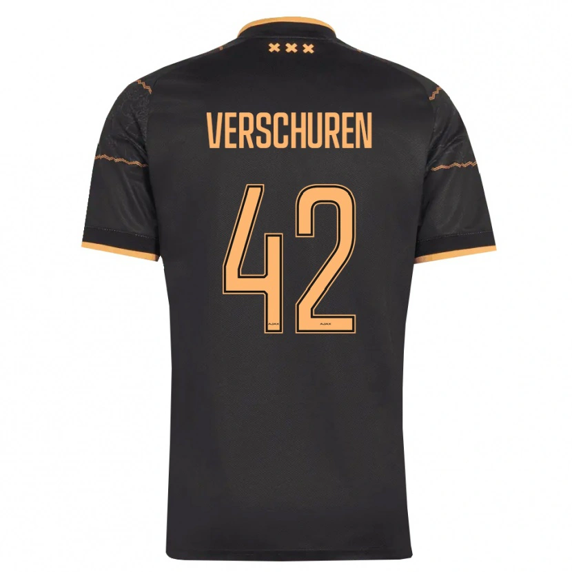Danxen Dames Nick Verschuren #42 Zwart Oranje Uitshirt Uittenue 2026/27 T-Shirt