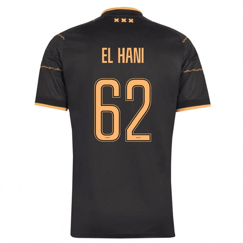 Danxen Dames Aymean El Hani #62 Zwart Oranje Uitshirt Uittenue 2026/27 T-Shirt