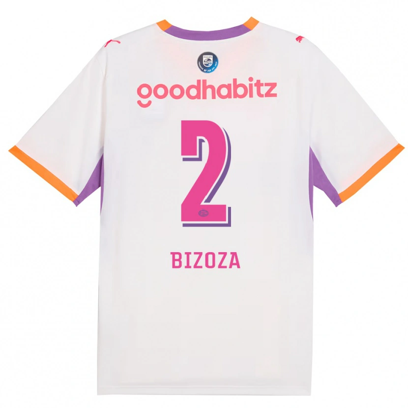 Danxen Dames Kevin Bizoza #2 Wit Paars Oranje Uitshirt Uittenue 2026/27 T-Shirt