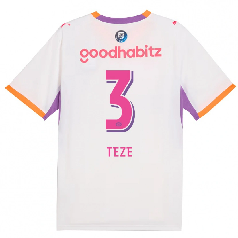 Danxen Dames Jordan Teze #3 Wit Paars Oranje Uitshirt Uittenue 2026/27 T-Shirt