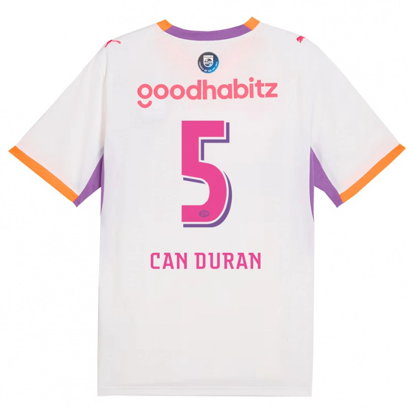 Danxen Dames Emre Can Duran #5 Wit Paars Oranje Uitshirt Uittenue 2026/27 T-Shirt