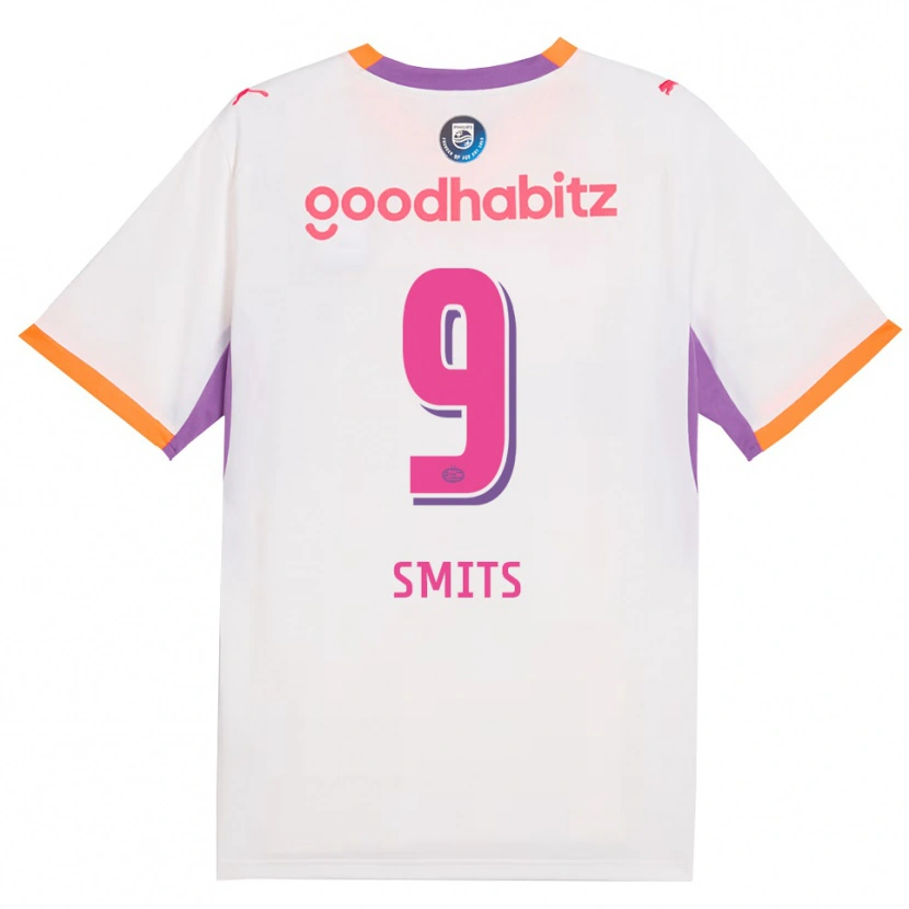 Danxen Dames Joelle Smits #9 Wit Paars Oranje Uitshirt Uittenue 2026/27 T-Shirt