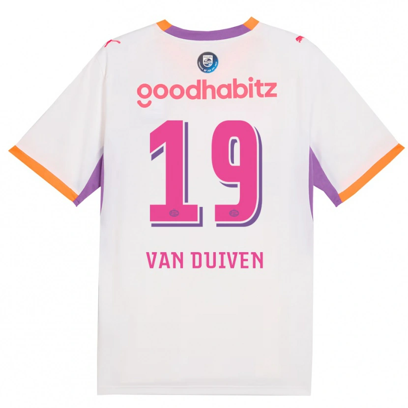 Danxen Dames Jason Van Duiven #19 Wit Paars Oranje Uitshirt Uittenue 2026/27 T-Shirt