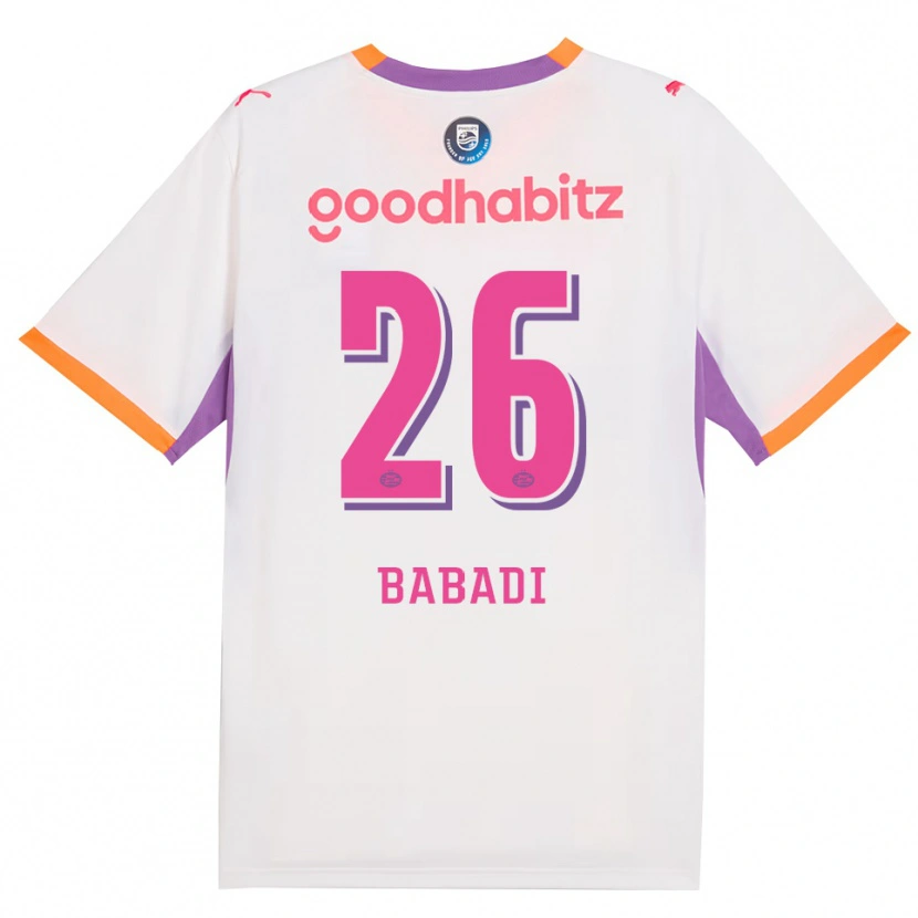 Danxen Dames Isaac Babadi #26 Wit Paars Oranje Uitshirt Uittenue 2026/27 T-Shirt