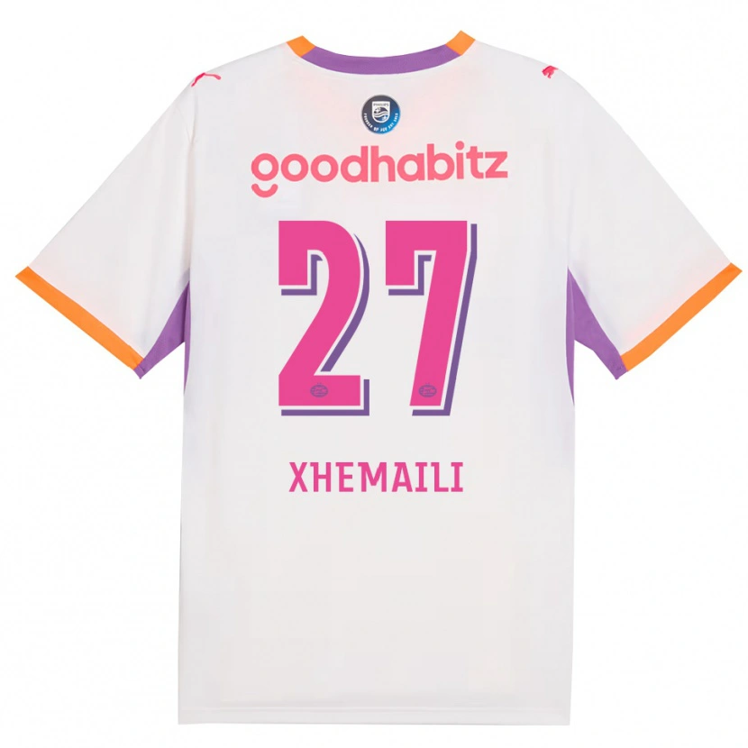 Danxen Dames Riola Xhemaili #27 Wit Paars Oranje Uitshirt Uittenue 2026/27 T-Shirt