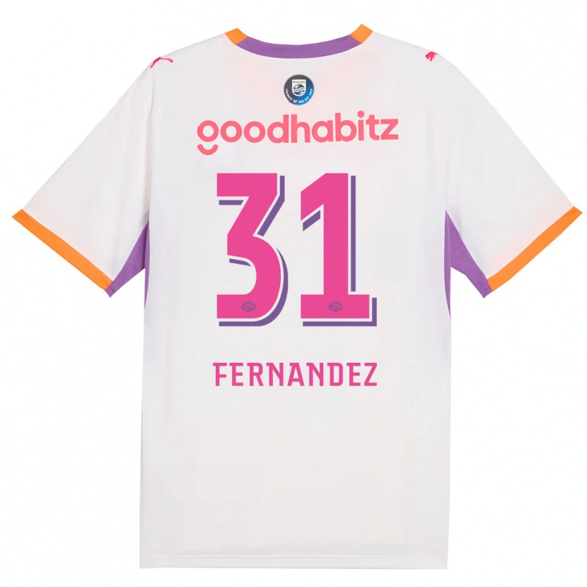 Danxen Dames Noah Fernandez #31 Wit Paars Oranje Uitshirt Uittenue 2026/27 T-Shirt