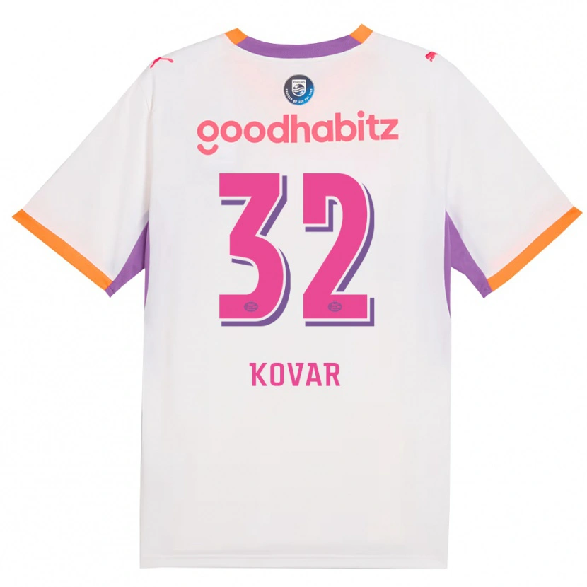 Danxen Dames Matej Kovar #32 Wit Paars Oranje Uitshirt Uittenue 2026/27 T-Shirt