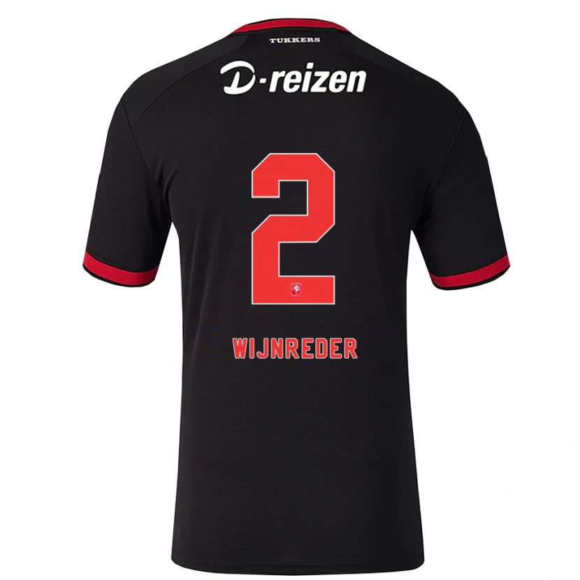 Danxen Dames Jeppe Wijnreder #2 Rood Wit Zwart Uitshirt Uittenue 2026/27 T-Shirt