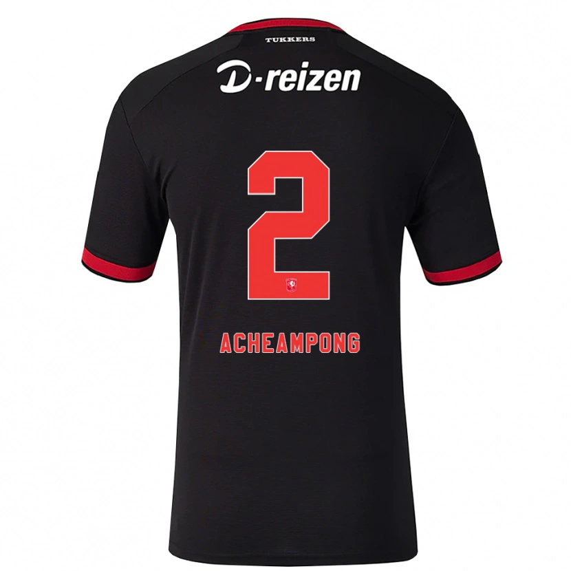 Danxen Dames Sage Acheampong #2 Rood Wit Zwart Uitshirt Uittenue 2026/27 T-Shirt