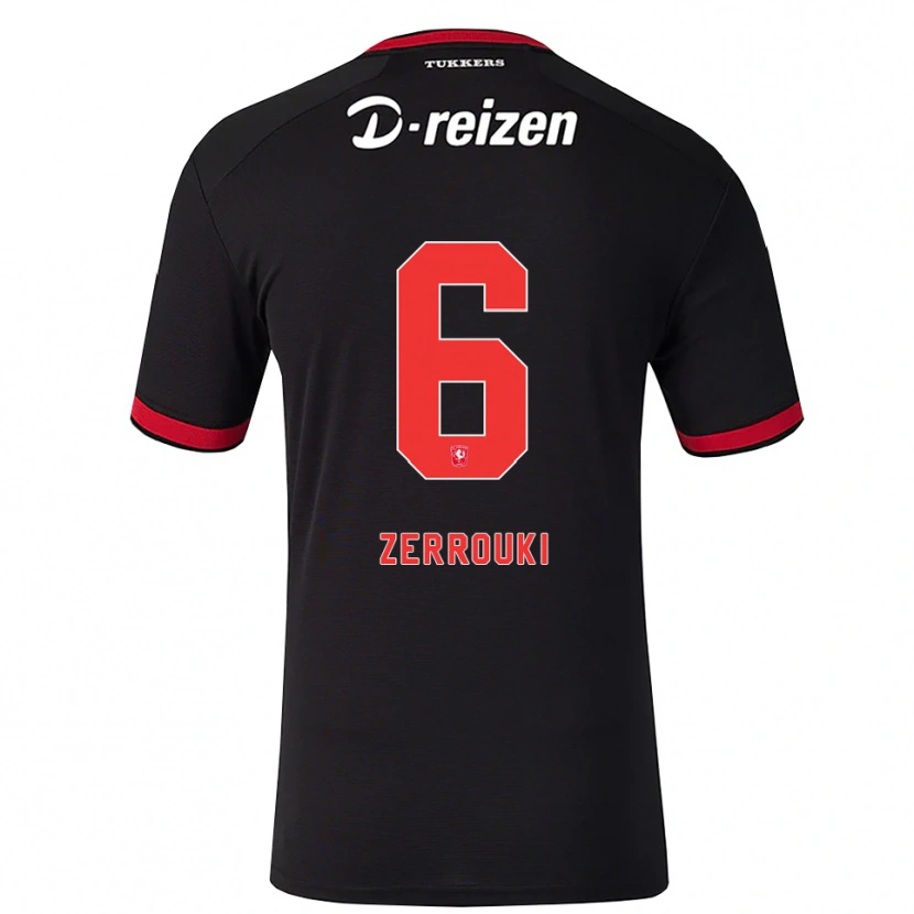Danxen Dames Ramiz Zerrouki #6 Rood Wit Zwart Uitshirt Uittenue 2026/27 T-Shirt