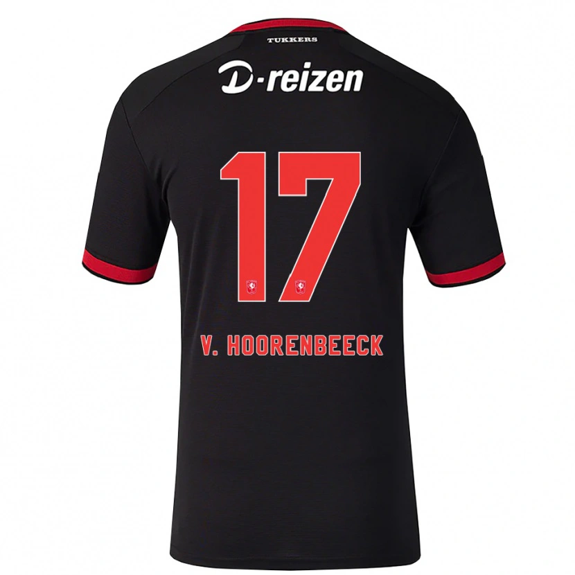 Danxen Dames Alec Van Hoorenbeeck #17 Rood Wit Zwart Uitshirt Uittenue 2026/27 T-Shirt