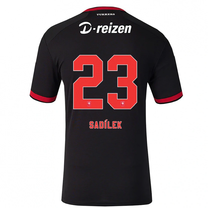 Danxen Dames Michal Sadilek #23 Rood Wit Zwart Uitshirt Uittenue 2026/27 T-Shirt