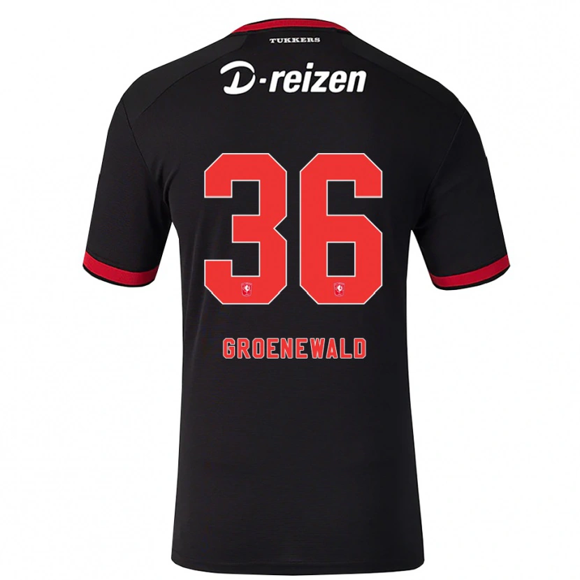 Danxen Dames Nigel Groenewald #36 Rood Wit Zwart Uitshirt Uittenue 2026/27 T-Shirt