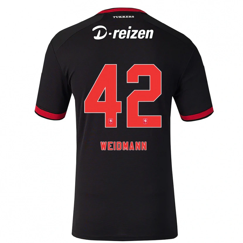 Danxen Dames Daouda Weidmann #42 Rood Wit Zwart Uitshirt Uittenue 2026/27 T-Shirt
