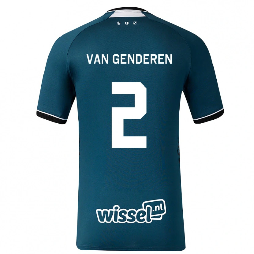 Danxen Dames Juliën Van Genderen #2 Donkerleigrijs Wit Uitshirt Uittenue 2026/27 T-Shirt