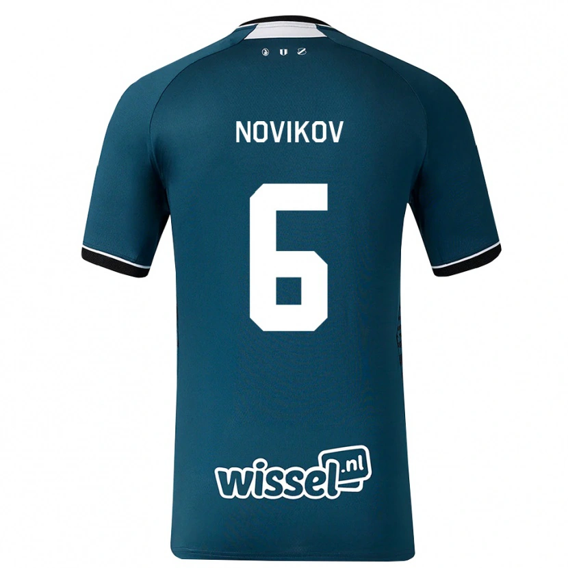 Danxen Dames Serge Novikov #6 Donkerleigrijs Wit Uitshirt Uittenue 2026/27 T-Shirt