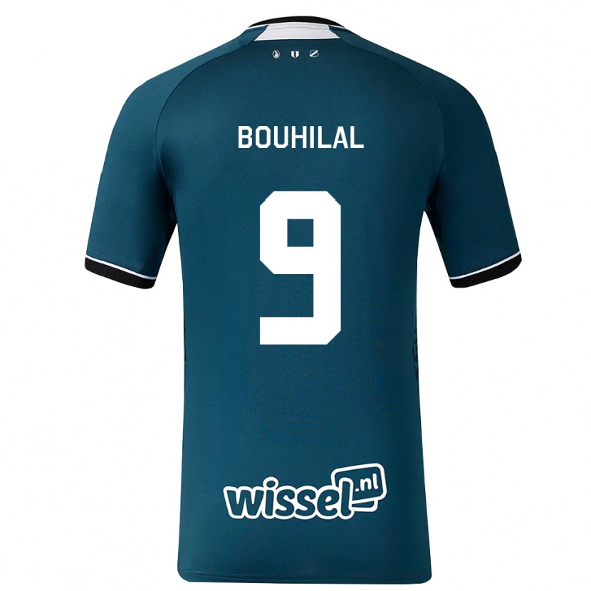 Danxen Dames Mohammed Bouhilal #9 Donkerleigrijs Wit Uitshirt Uittenue 2026/27 T-Shirt