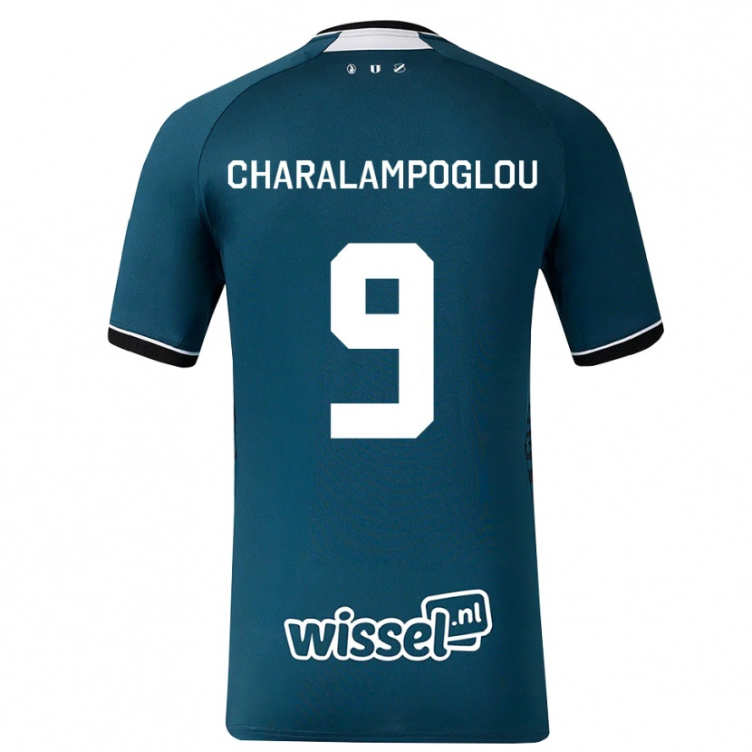 Danxen Dames Georgios Charalampoglou #9 Donkerleigrijs Wit Uitshirt Uittenue 2026/27 T-Shirt