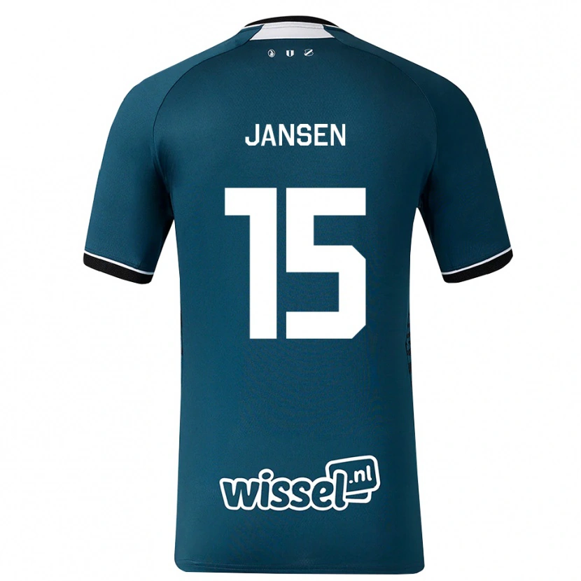 Danxen Dames Scott Jansen #15 Donkerleigrijs Wit Uitshirt Uittenue 2026/27 T-Shirt