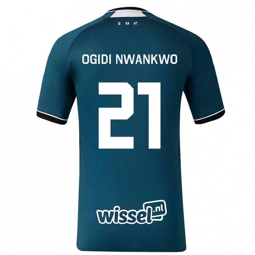 Danxen Dames Neville Ogidi Nwankwo #21 Donkerleigrijs Wit Uitshirt Uittenue 2026/27 T-Shirt