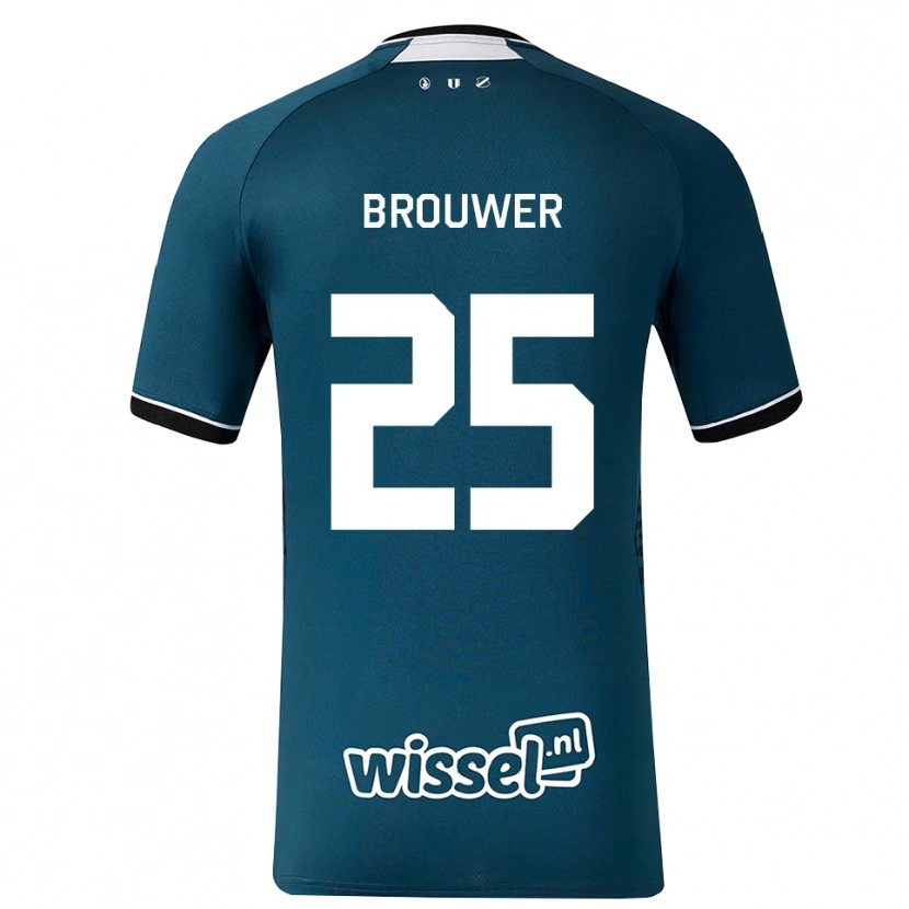 Danxen Dames Michael Brouwer #25 Donkerleigrijs Wit Uitshirt Uittenue 2026/27 T-Shirt