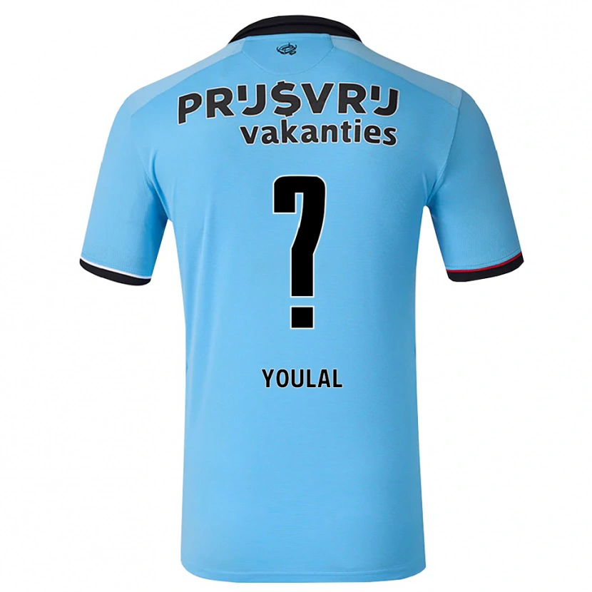 Danxen Dames Bilal Youlal #0 Diephemelsblauw Zwart Rood Uitshirt Uittenue 2026/27 T-Shirt