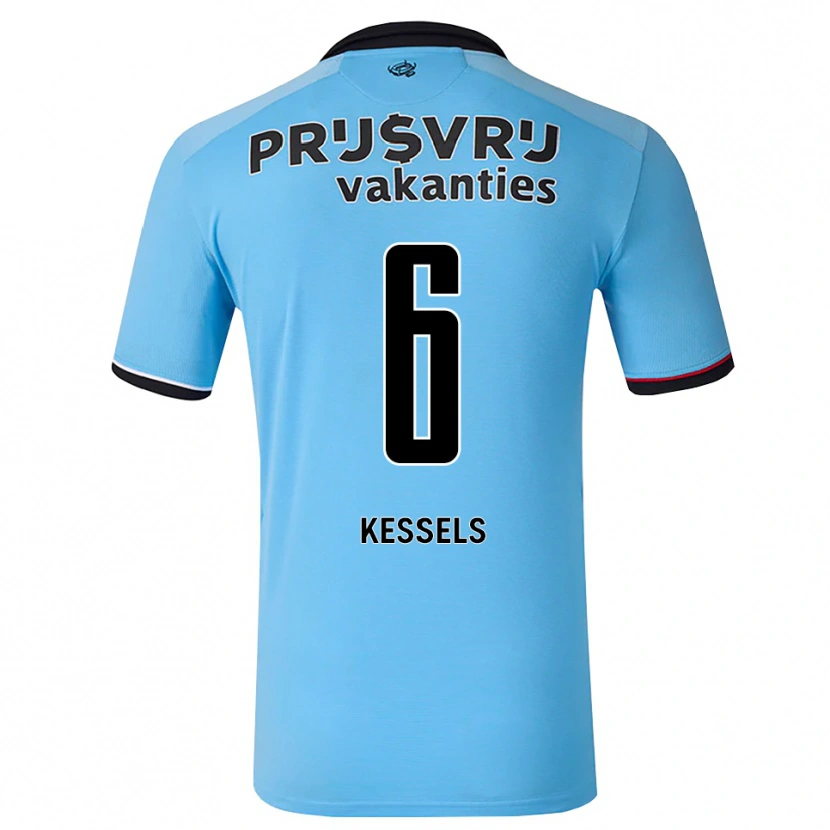 Danxen Dames Resley Kessels #6 Diephemelsblauw Zwart Rood Uitshirt Uittenue 2026/27 T-Shirt