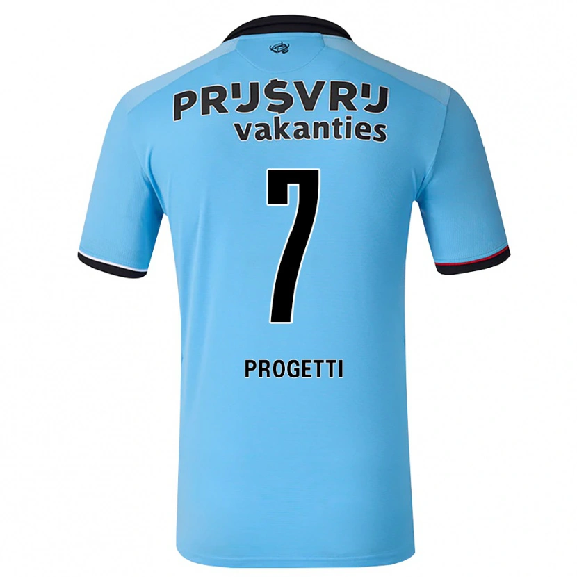 Danxen Dames Vinícius Progetti #7 Diephemelsblauw Zwart Rood Uitshirt Uittenue 2026/27 T-Shirt