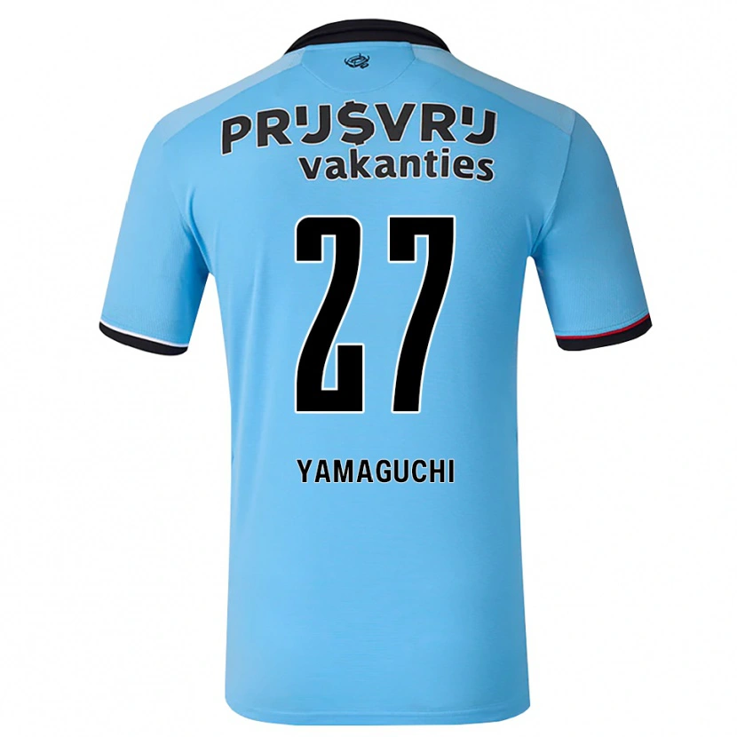 Danxen Dames Keina Yamaguchi #27 Diephemelsblauw Zwart Rood Uitshirt Uittenue 2026/27 T-Shirt