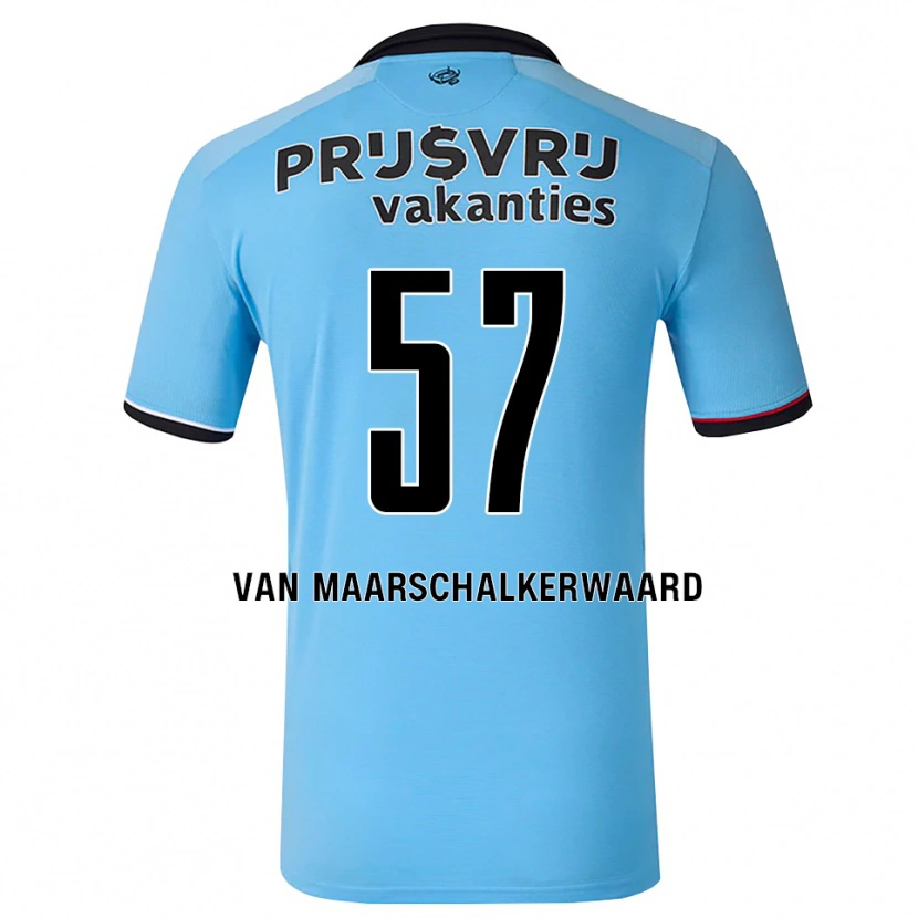 Danxen Dames Pieter Van Maarschalkerwaard #57 Diephemelsblauw Zwart Rood Uitshirt Uittenue 2026/27 T-Shirt