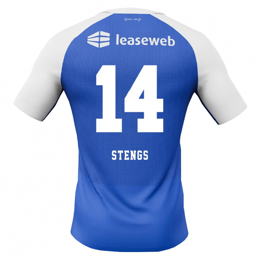 Danxen Dames Calvin Stengs #14 Hemelsblauw Rood Wit Uitshirt Uittenue 2026/27 T-Shirt
