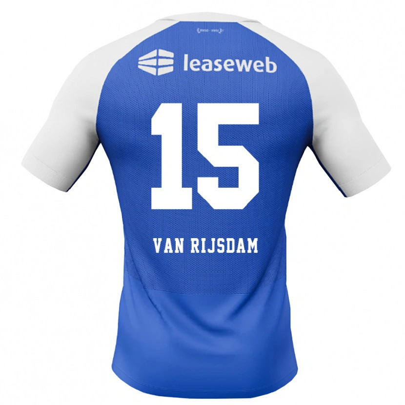 Danxen Dames Julian Van Rijsdam #15 Hemelsblauw Rood Wit Uitshirt Uittenue 2026/27 T-Shirt