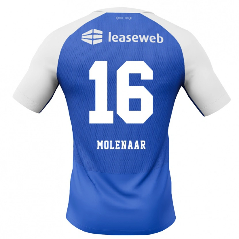 Danxen Dames Finn Molenaar #16 Hemelsblauw Rood Wit Uitshirt Uittenue 2026/27 T-Shirt