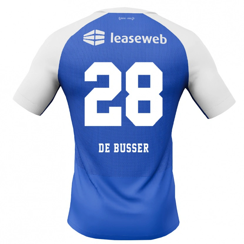 Danxen Dames Jari De Busser #28 Hemelsblauw Rood Wit Uitshirt Uittenue 2026/27 T-Shirt
