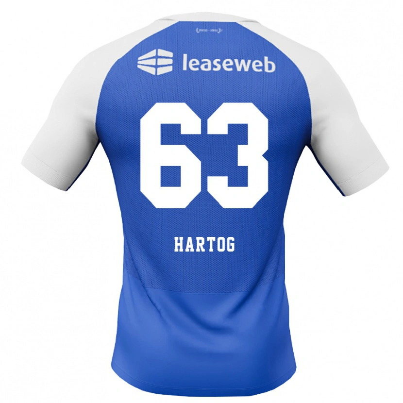 Danxen Dames Jasper Hartog #63 Hemelsblauw Rood Wit Uitshirt Uittenue 2026/27 T-Shirt