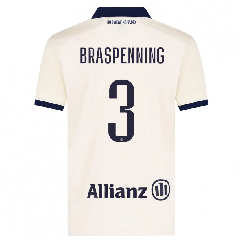 Danxen Dames Daan Braspenning #3 Beige Zwart Uitshirt Uittenue 2026/27 T-Shirt